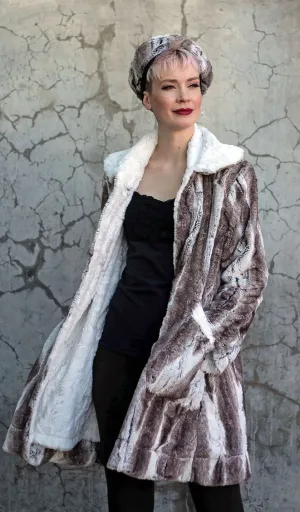 Garland Swing Coat - Luxury Faux Fur in Birch with Cuddly Fur in Ivory  - Sold Out!