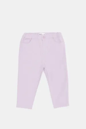 Infant Girls Lilac Solid Trouser